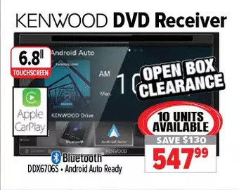 2001 Audio Video Kenwood dvd receiver 6.8" offer