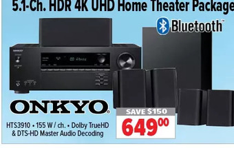 2001 Audio Video Onkyo 5.1-ch. hdr 4k uhd home theater package offer