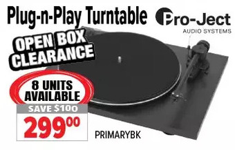 2001 Audio Video Pro-ject plug-n-play turntable offer