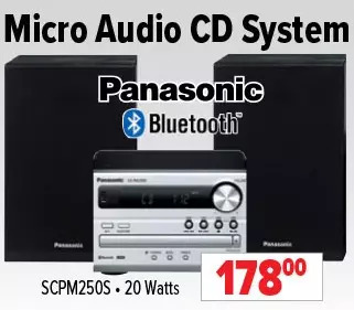 2001 Audio Video Panasonic micro audio cd system offer