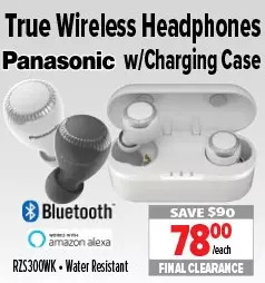 2001 Audio Video Panasonic true wireless headphones offer