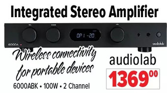 2001 Audio Video Audiolab integrated stereo amplifier offer