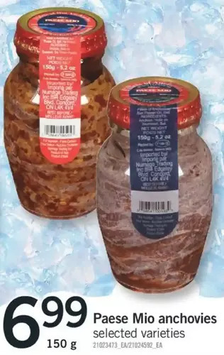 Paese mio anchovies
