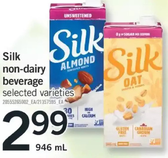 Fortinos Silk non-dairy beverage offer