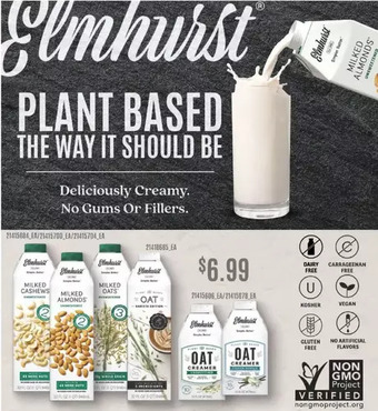 Fortinos Plant based milked cashews | milked almonds | milked oats | oat | oat creamer offer