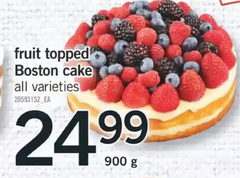 Fortinos Fruit topped boston cake offer