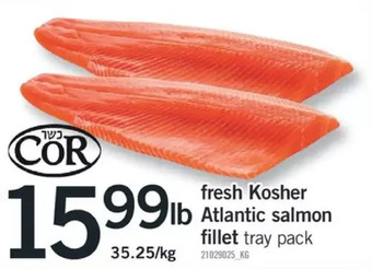 Fortinos Fresh kosher atlantic salmon fillet offer