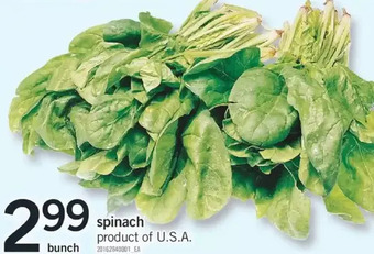 Fortinos Spinach offer