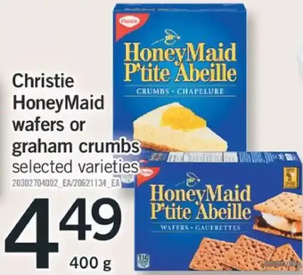 Fortinos Christie honeymaid wafers or graham crumbs= offer
