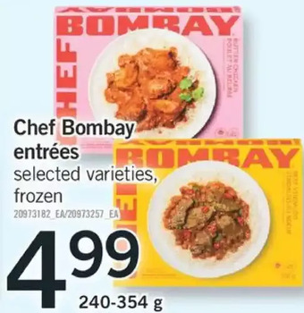Fortinos Chef bombay entrees offer