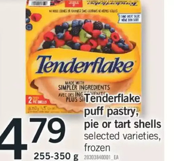Fortinos Tenderflake puff pastry, pie or tart shells offer