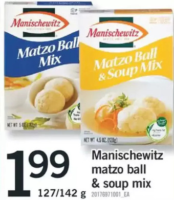 Fortinos Manischewitz matzo ball & soup mix offer