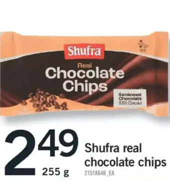 Fortinos Shufra real chocolate chips offer
