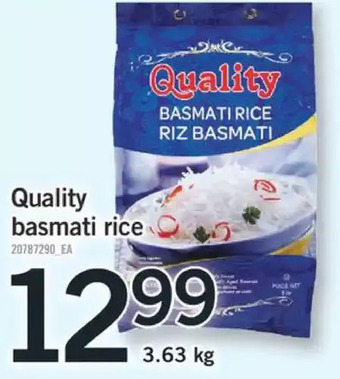 Fortinos Quality basmati rice offer