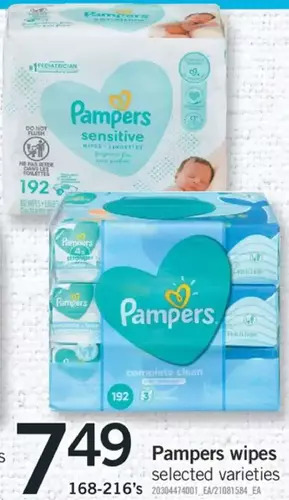 Fortinos Pampers wipes offer
