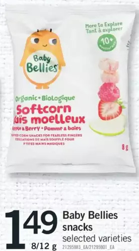 Fortinos Baby bellies snacks offer