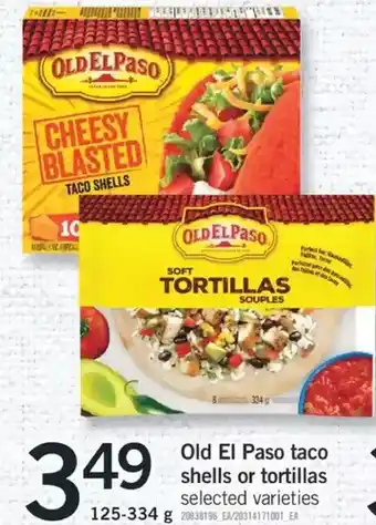 Fortinos Old el paso taco shells or tortillas offer