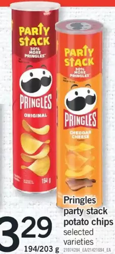 Fortinos Pringles party stack potato chips offer