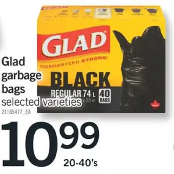 Fortinos Glad garbage bags offer