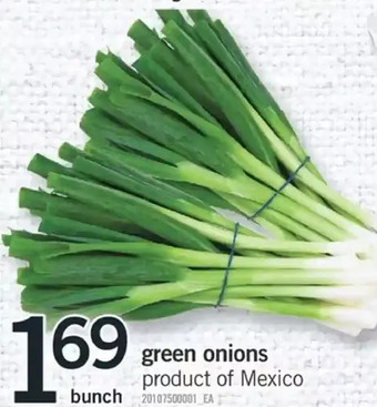 Fortinos Green onions offer