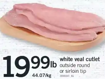 Fortinos White veal cutler offer