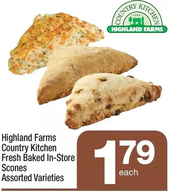 Highland Farms Highland farms country kitchen fresh baked in-store scones offer