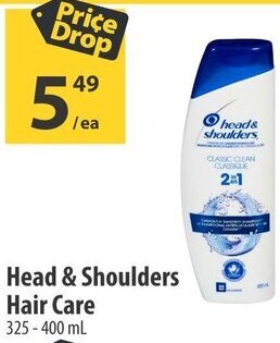 Co-op Head & Shoulders Hair Care 325-400 mL offer