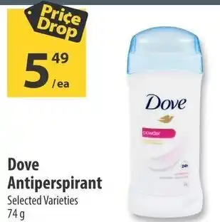 Co-op Dove Antiperspirant 74g offer