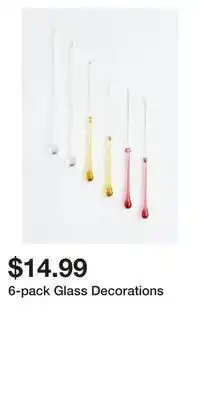 H&M 6-pack glass decorations offer