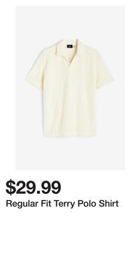 H&M Regular fit terry polo shirt offer