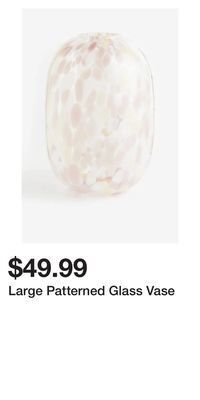 H&M Large patterned glass vase offer