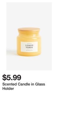 H&M Scented candle in glass holder offer