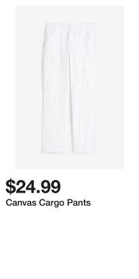 H&M Canvas cargo pants offer