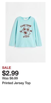 H&M Printed jersey top offer