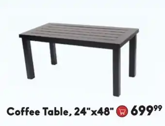 Sheridan Nurseries Sherwood coffee table, 24"x48" offer