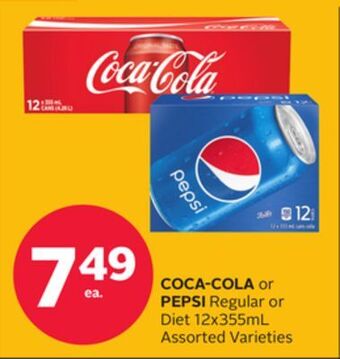 Rexall Coca-cola or pepsi regular or diet offer