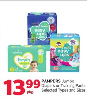 Rexall Pampers jumbo diapers or training pants offer