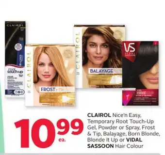 Rexall Clairol nice'n easy, temporary root touch-up gel, powder or spray, frost & tip, balayage, born blonde, blonde it up or vidal offer