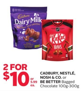 Rexall Cadbury, nestlé, nosh & co. or be better bagged chocolate offer