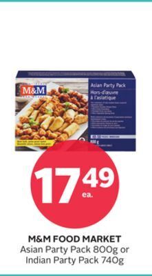 Rexall M & m food market asian party pack 800g or indian party pack 740g offer