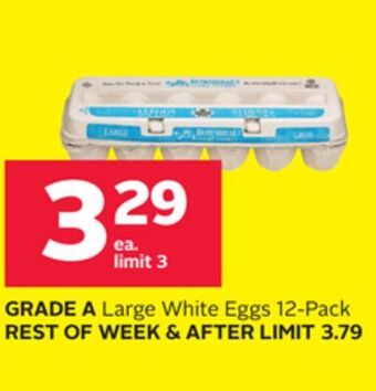 Rexall Grade a large white eggs offer