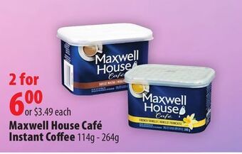 London Drugs Maxwell house café instant coffee offer