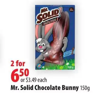 London Drugs Mr. solid chocolate bunny offer