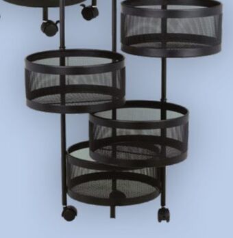 London Drugs Collection by london drugs round mesh trolley 4-tier offer