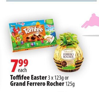 London Drugs Toffifee easter 3 x 123g or grand ferrero rocher 125g offer