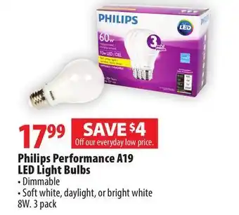 London Drugs Philips performance a19 led light bulbs offer