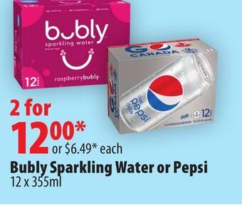 London Drugs Bubly sparkling water or pepsi offer