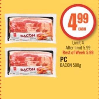 Shoppers Drug Mart Pc bacon offer