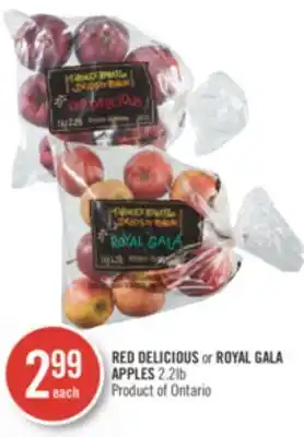 Shoppers Drug Mart Red delicious or royal gala apples offer