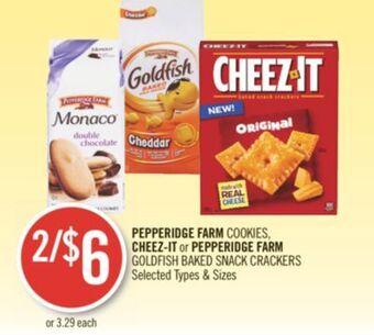 Shoppers Drug Mart Pepperidge farm cookies cheez-it or pepperidge farm goldfish baked snack crackers offer